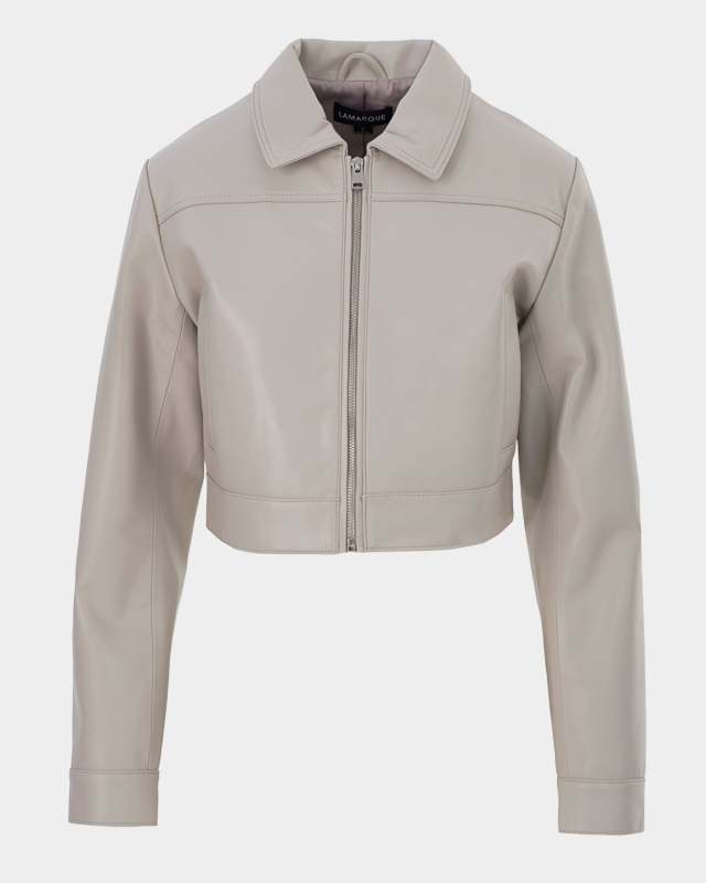 Damiana Relaxed Leather Shirt Jacket
